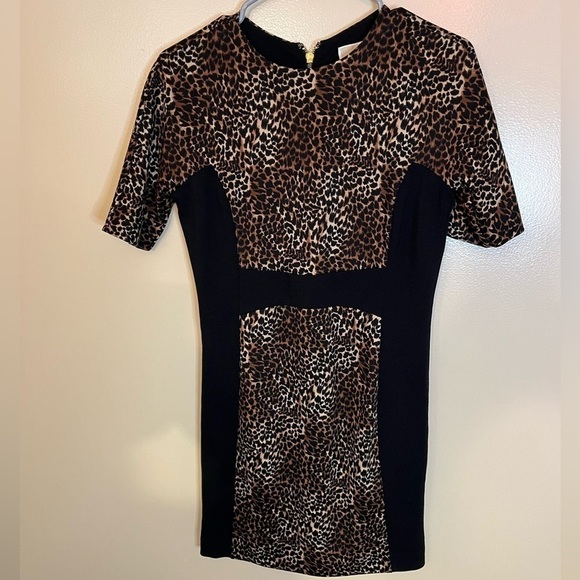 Michael Michael Kors Leopard Print Dress Sz 2 - Picture 1 of 6